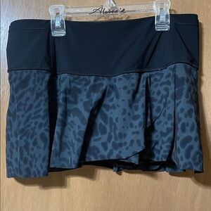 lululemon athletica Black and Charcoal Leopard Print Skort